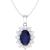 Limited Wholesale Opportunity: Class 14k White Gold Necklace with Sapphire and Diamond Pendant
