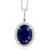 Elegant 10K White Sapphire and Diamond Pendant Necklace - Exclusive to Importers and Distributors