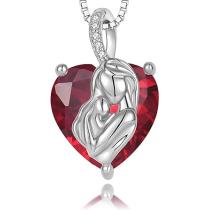 Upgrade Your Jewelry Collection with Mother and Child Heart Necklace - 12mm Pendant - Wholesale Distributor