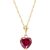 Exquisite 14k White Gold Necklace with Heart-shaped Ruby - Perfect Gift for Women on Mother's Day, Graduation, and Christmas