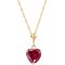 Exquisite 14k White Gold Necklace with Heart-shaped Ruby - Perfect Gift for Women on Mother's Day, Graduation, and Christmas