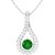 Premium Quality 14k White Gold Pendant Necklace with Genuine Certified Gemstones and Diamonds