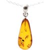 Premium Baltic Amber Pendant - Silver, Small-sized Minimalist Heart-shaped Design - Color | Wholesale forutors and Importers