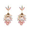 Europe and America Cross border Source New Style Personalized Exaggerated Colorful Crystal Gem Earrings Elegant and Luxury Long Women's Earrings