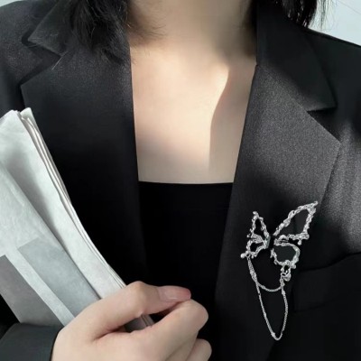 New brooch black butterfly sweater accessory with corsage female design sense niche exquisite high-end sense cool style brooch