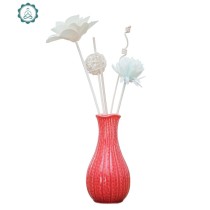 Modern ceramic vases, simple living room, flower arrangement, furniture, decoration, and ornaments