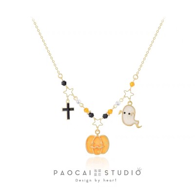 南瓜十字架幽灵吊坠