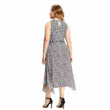 Floral Printed 100%rayon Sleeveless Dresses Women Fashions Clothing Fall 2020 Plus Size Summe