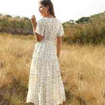 2023 New Design Fashion Casual Women Summer Clothes Dress Bohemian Off Shoulder Party Cocktail Girls' Dresses