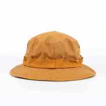 OEM Customize Most Popular Adult Yellow Wide Brim Cotton Folding Outdoor Fishing Hat, Embroidery Bucket Cap With Drawstring