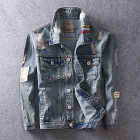 wholesale denim jackets suppliers men's jean jacket, casual trendy denim jacket for men