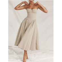 Custom lady Elegant Slim Backless Dress For Women Fashion ladies Suspender Dresses Summer Female Party Evening Robes Vestidos