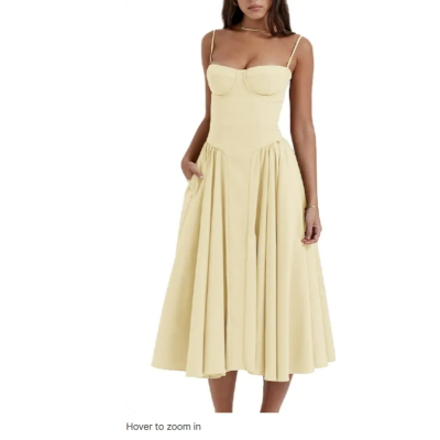 Custom lady Elegant Slim Backless Dress For Women Fashion ladies Suspender Dresses Summer Female Party Evening Robes Vestidos