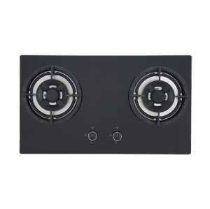 Kitchen Appliances Factory | Black Glass Top Built-in | 2 Burner Gas Hob | Wholesale | B639