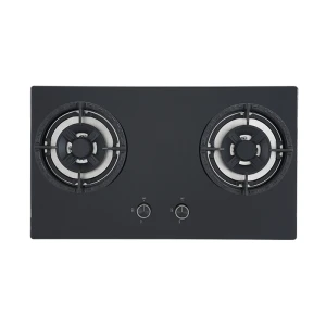 Kitchen Appliances Factory | Black Glass Top Built-in | 2 Burner Gas Hob | Wholesale | B639