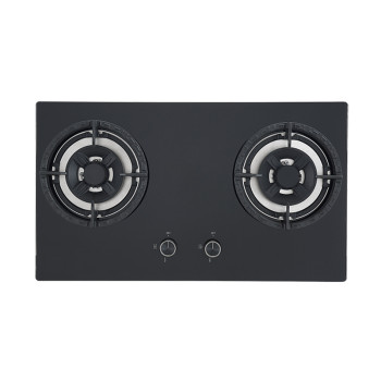 Kitchen Appliances Factory | Black Glass Top Built-in | 2 Burner Gas Hob | Wholesale | B639