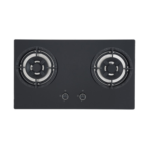 Kitchen Appliances Factory | Black Glass Top Built-in | 2 Burner Gas Hob | Wholesale | B639