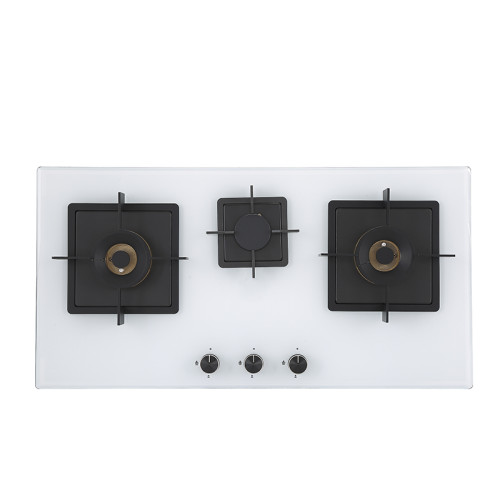 3 Burner Gas Stove | White Glass | for Kitchen Cooking | Wholesale| B822