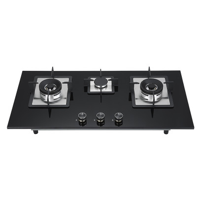 Household 3 Burner Tempered Glass Gas Stove | OEM&ODM Kitchen Cooking Appliances | B815