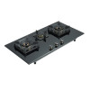 Private Label Gas Cooker Factory | 3 Burner Glass Gas Cooker | B828 Black