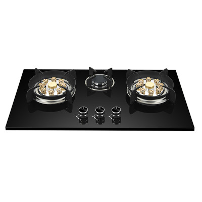 Custom 3 Burner Gas Cooktop Stove Manufacturer | Gas Stove with Glass Cooktop | S-001