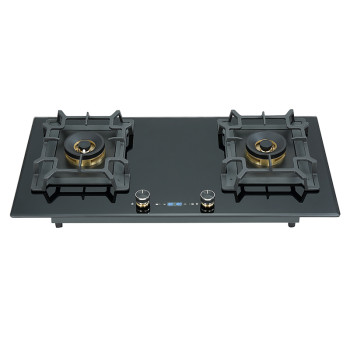 Wholesale & ODM 3 Burner Gas Stove with Black Tempered Glass Top | B838