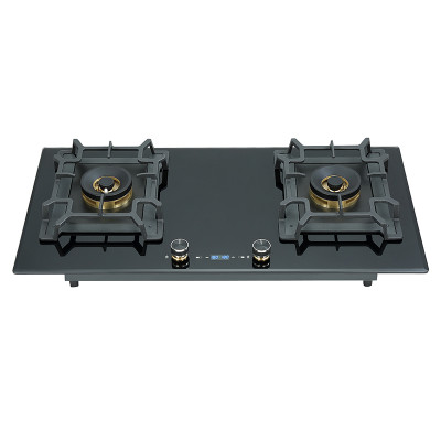 3 Burner Gas Stove | Black Glass | With Timer | Customized Stove | B838