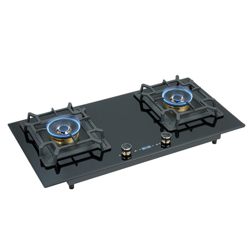 3 Burner Gas Stove | Black Glass | With Timer | Customized Stove | B838