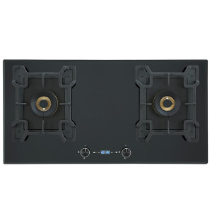 Wholesale & ODM 3 Burner Gas Stove with Black Tempered Glass Top | B838