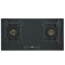 Wholesale & ODM 3 Burner Gas Stove with Black Tempered Glass Top | B838