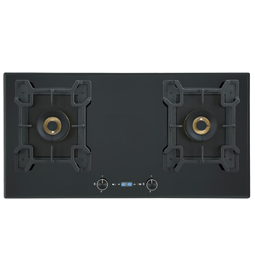 3 Burner Gas Stove | Black Glass | With Timer | Customized Stove | B838