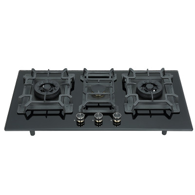 Wholesale Built-in 3 Burner Gas Stove Glass Top | OEM/ODM Tempered Glass Stove Factory | B888