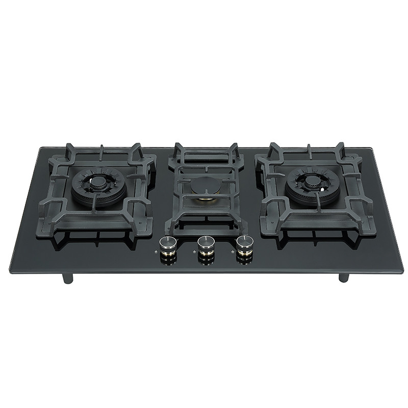 Wholesale Built-in 3 Burner Gas Stove Glass Top | OEM/ODM Tempered Glass Stove Factory | B888