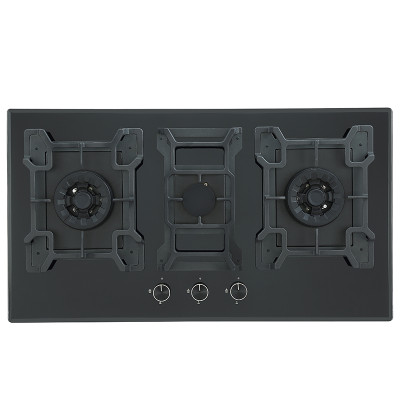 OEM Gas Hob Factory | Built-in 3 Burner Glass Top Stove Supplier | B888