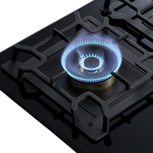 3 Burner Gas Stove | Black Glass | Customized Stove | B889