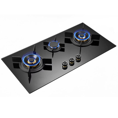 3 Burner Gas Stove | Black Glass | | Customized Stove | B702