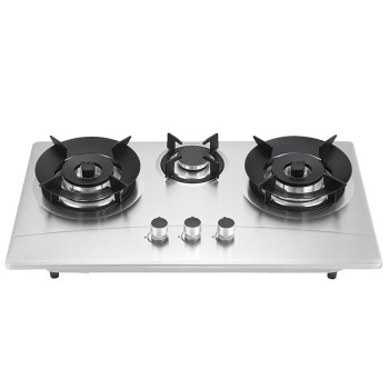 Personalized Gas Stove for Bulk Order | 3 Burner Stainless Steel Gas Stove Design｜G725