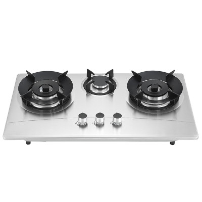 Stainless Steel Gas Stove | 3 Burner | Built- in Gas Stove | Customizable | G725