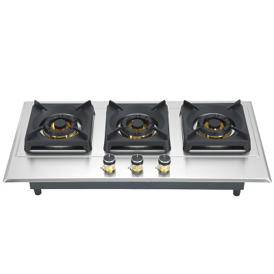 Durable 3 Burner Gas Stove for Kitchen Cooking | Custom Gas Cooktop Manufacturer | P-395