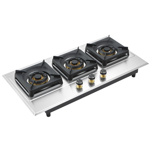 Stainless Steel Gas Stove | 3 Burner | NG/LPG | Built-in Stove | P-395