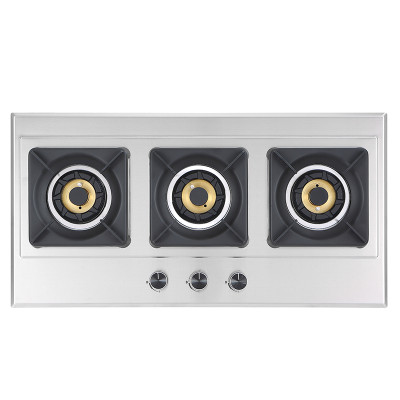 Durable 3 Burner Gas Stove for Kitchen Cooking | Custom Gas Cooktop Manufacturer | P-395