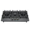 Black Stainless Steel Gas Stove | Custom 3 Burner Gas Stove | 777-MB