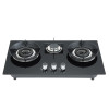 Custom 30 inch Three Burner Tempered Glass Gas Cooktop | Gas Range Cooktop Factory | B715