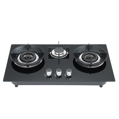 Custom 30 inch Three Burner Tempered Glass Gas Cooktop | Gas Range Cooktop Factory | B715
