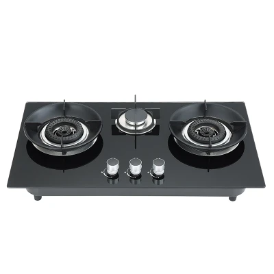 Custom 30 inch Three Burner Tempered Glass Gas Cooktop | Gas Range Cooktop Factory | B715