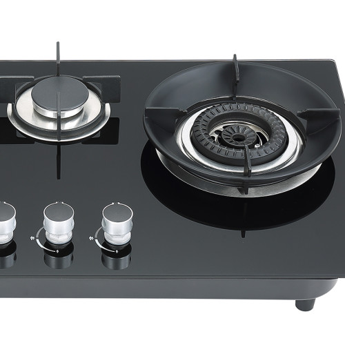 3 Burner Gas Stove | Black Glass | Built-in Stove | OEM/ODM | B715