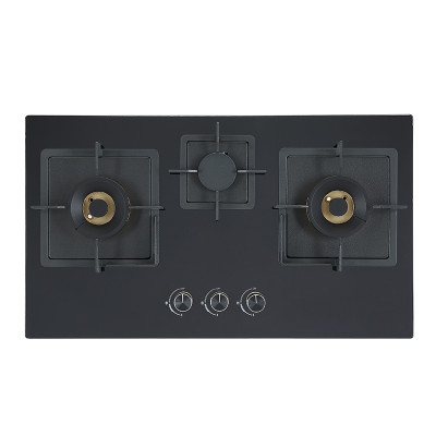 OEM&ODM Kitchen 3 Burner Built-in Tempered Glass Gas Stove | Cooktop in Kitchen | B716