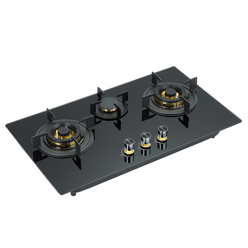 Bousit 3 Burner Tempered Glass Gas Stove BH80