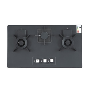 3 Burner Gas Hob Equipment Provider | Private Label Gas Hobs | EC-black