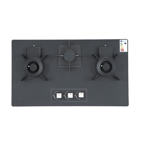 3 Burner Gas Cooking Stove Equipment Provider | Private Label Gas Hobs | EC-black